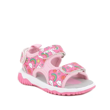 Kislány szandál, rózsaszín mintás, 25