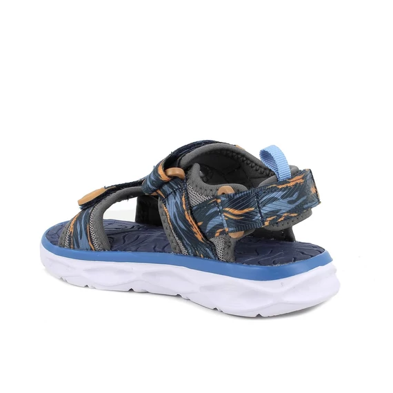 Fiú szandál, villogó talpú, szürke és kék, 28